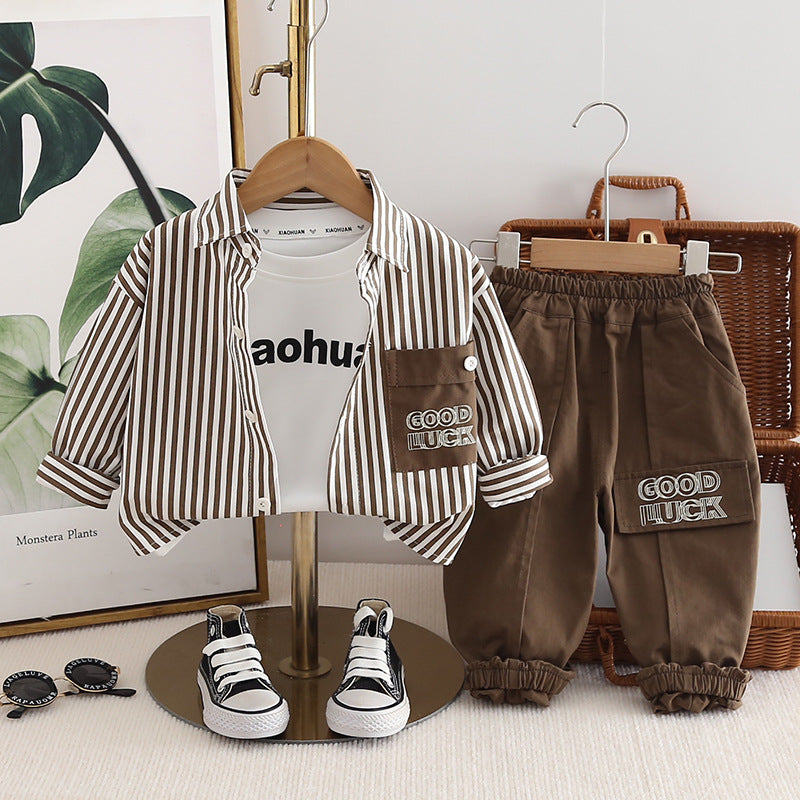 Stylish Baby Spring Autumn Clothing Set - Cute & Cozy 3-Piece Outfit - Pretty & Polished