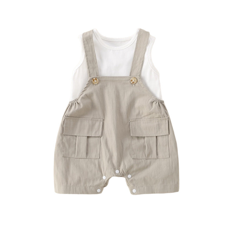 Lightweight Baby Overalls Set for Summer Adventures - Pretty & Polished