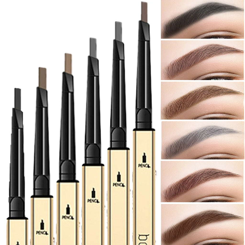 Dual-Ended Waterproof Eyebrow Pencil – Precision Brow Liner & Spoolie Brush