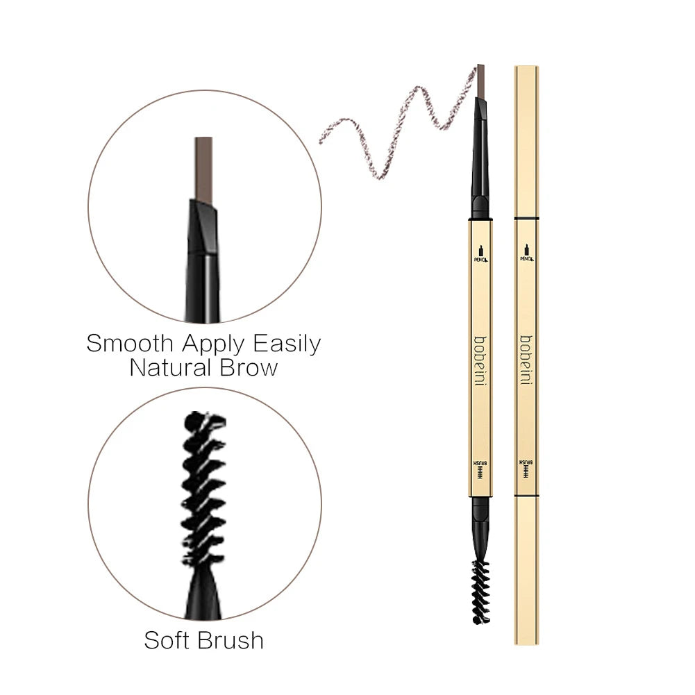 Dual-Ended Waterproof Eyebrow Pencil – Precision Brow Liner & Spoolie Brush