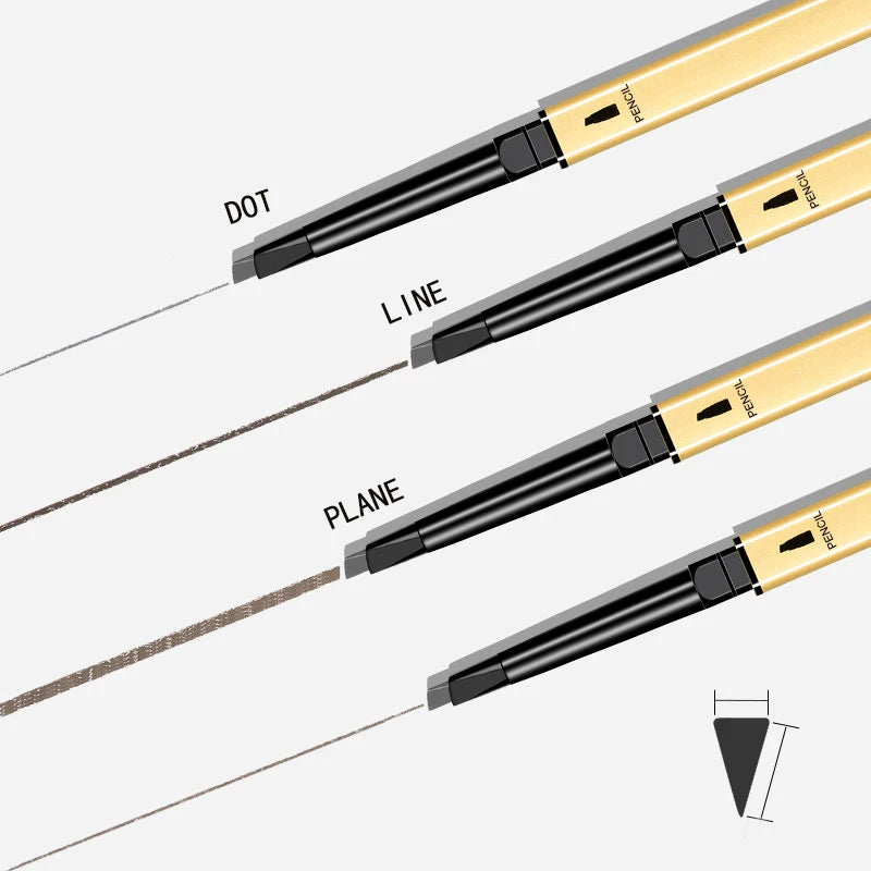 Dual-Ended Waterproof Eyebrow Pencil – Precision Brow Liner & Spoolie Brush