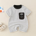 Lightweight Baby Boy Romper - Comfortable Short Sleeve Onesie for All-Day Wear - Pretty & Polished