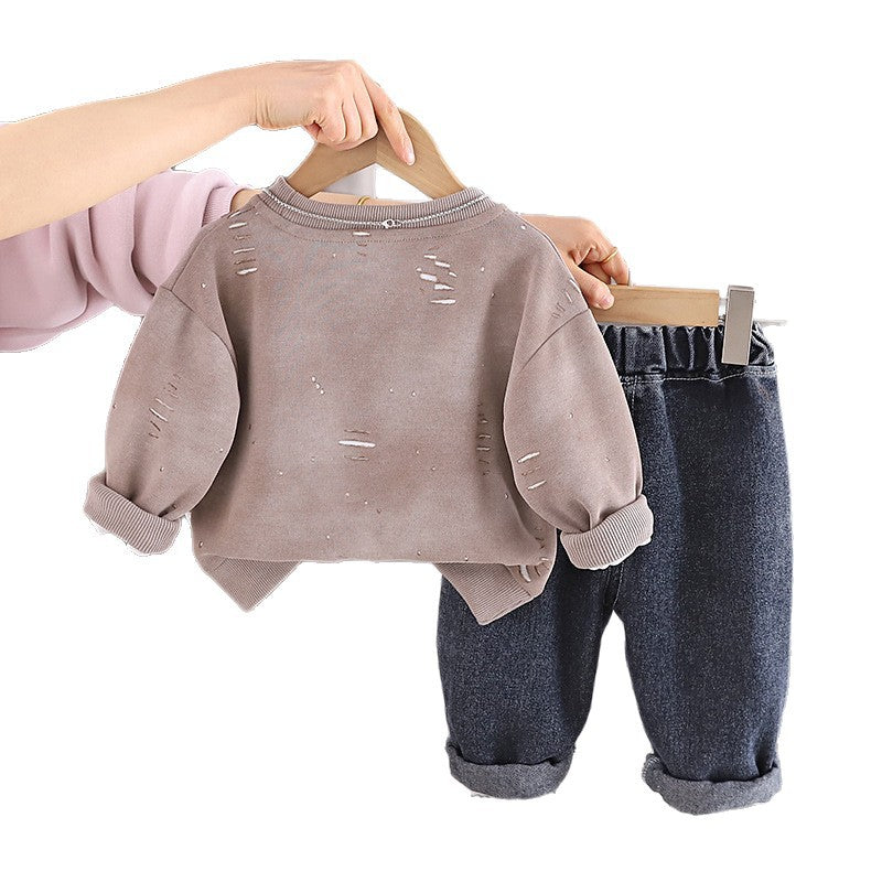 Cozy Baby Hoodie and Pants Set – Perfect for Spring and Autumn Adventures! - Pretty & Polished