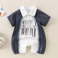 Cozy Gray Baby Short Sleeve Romper - Lightweight Onesie for Ultimate Comfort - Pretty & Polished