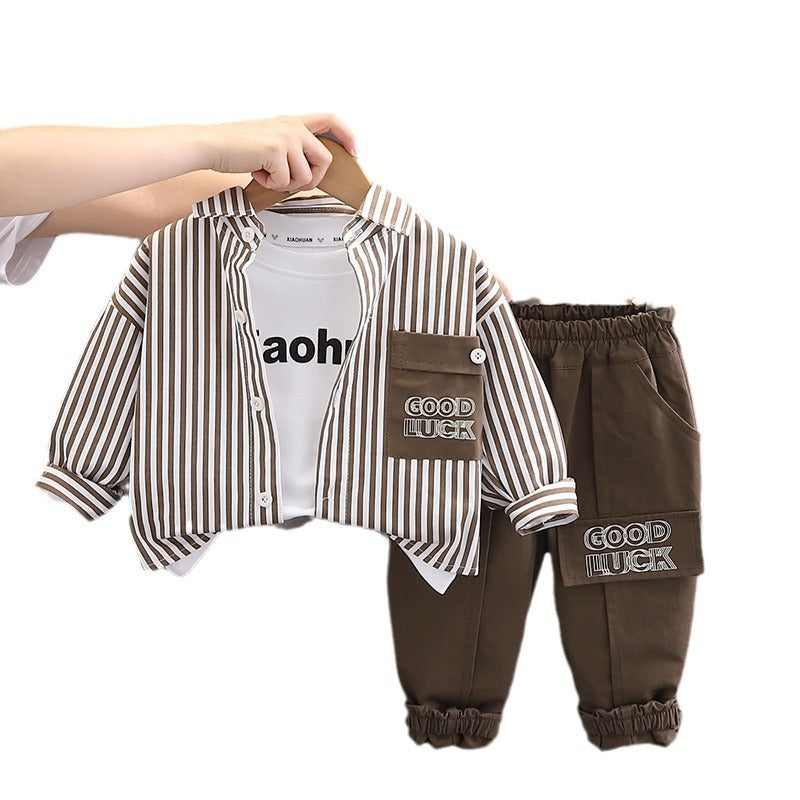 Stylish Baby Spring Autumn Clothing Set - Cute & Cozy 3-Piece Outfit - Pretty & Polished