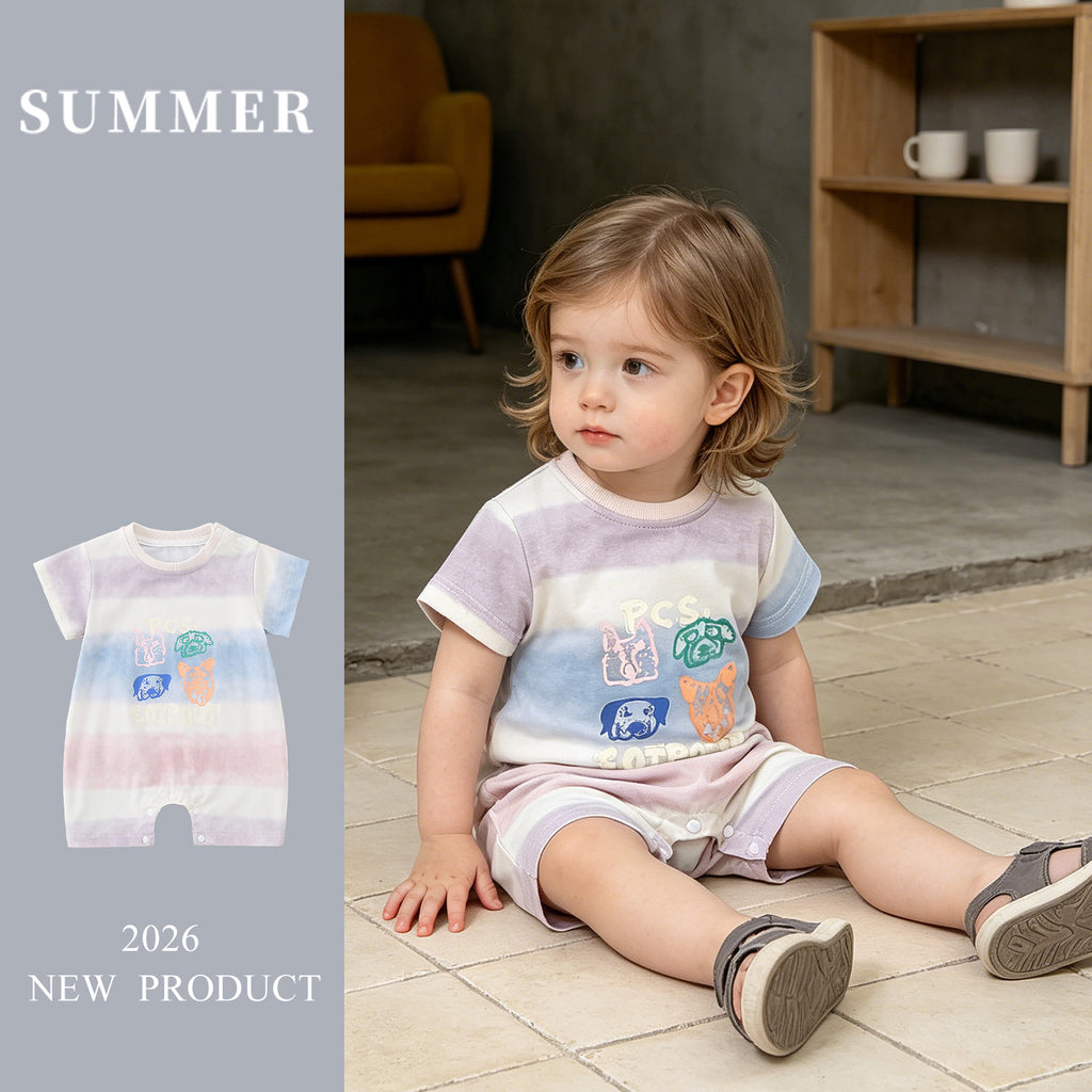 Cute Baby Romper – Adorable Short Sleeve Cotton Onesie for Effortless Playtime - Pretty & Polished