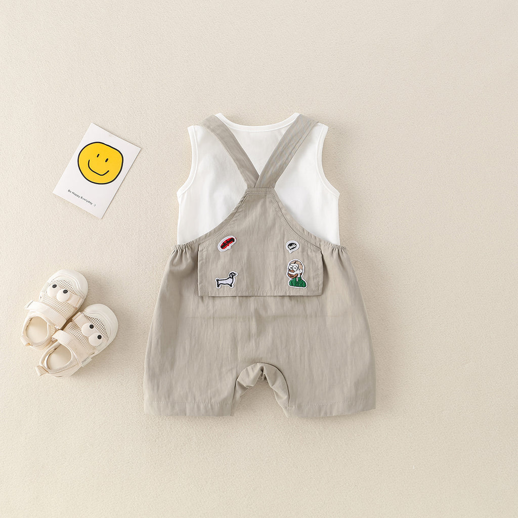 Lightweight Baby Overalls Set for Summer Adventures - Pretty & Polished