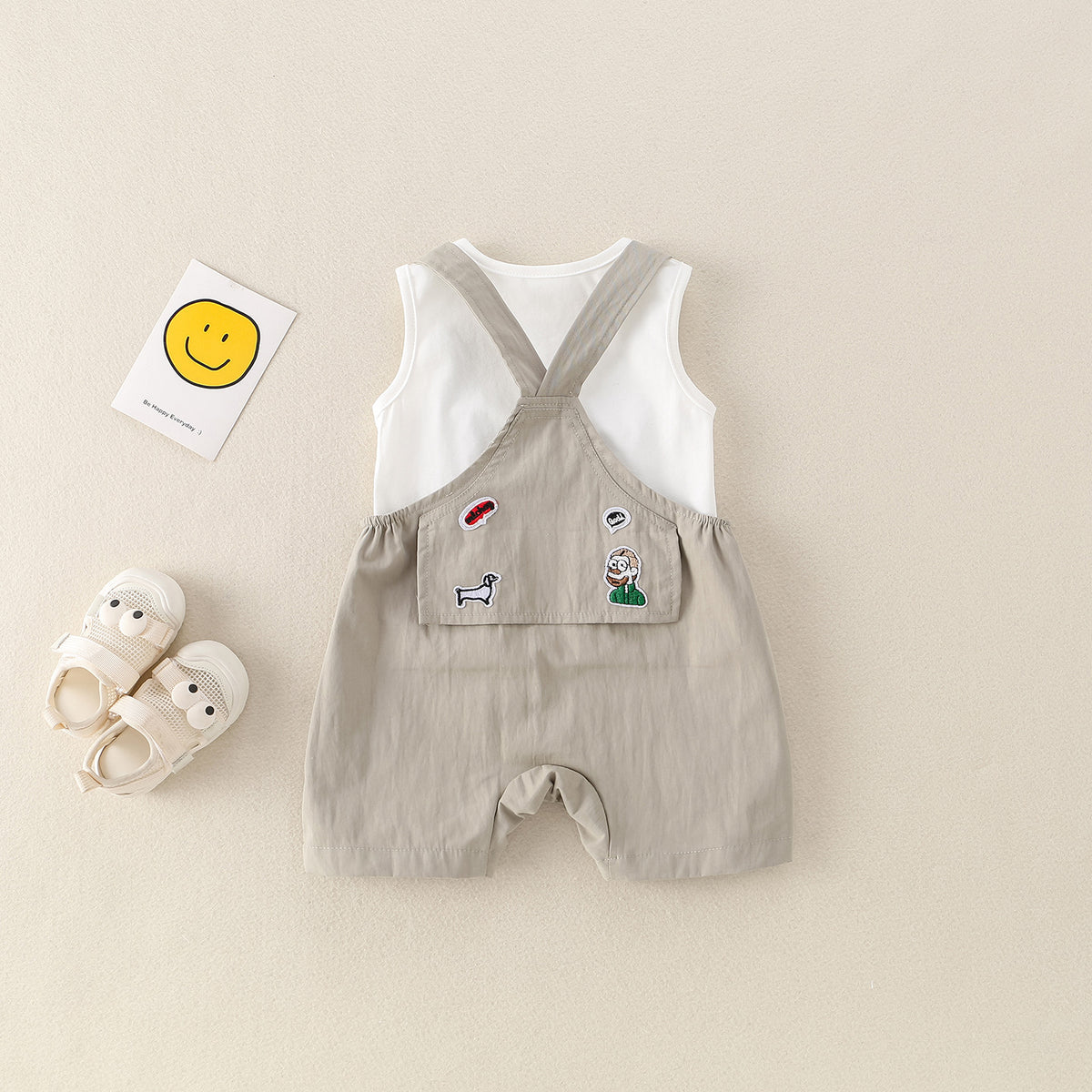 Lightweight Baby Overalls Set for Summer Adventures - Pretty & Polished