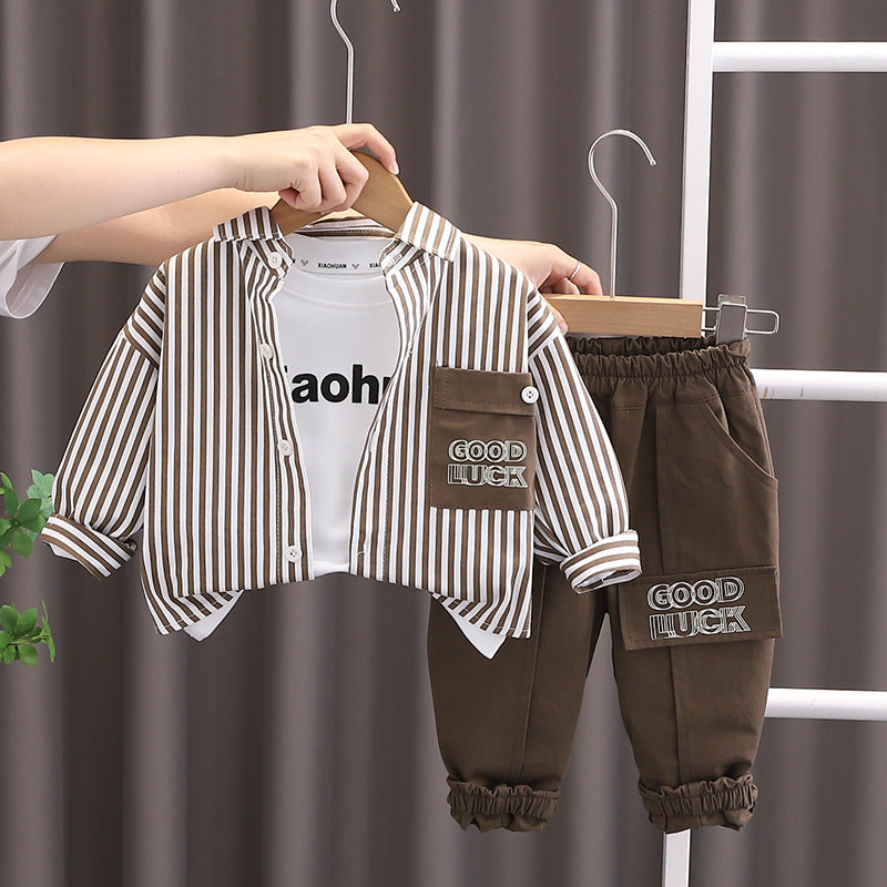 Stylish Baby Spring Autumn Clothing Set - Cute & Cozy 3-Piece Outfit - Pretty & Polished