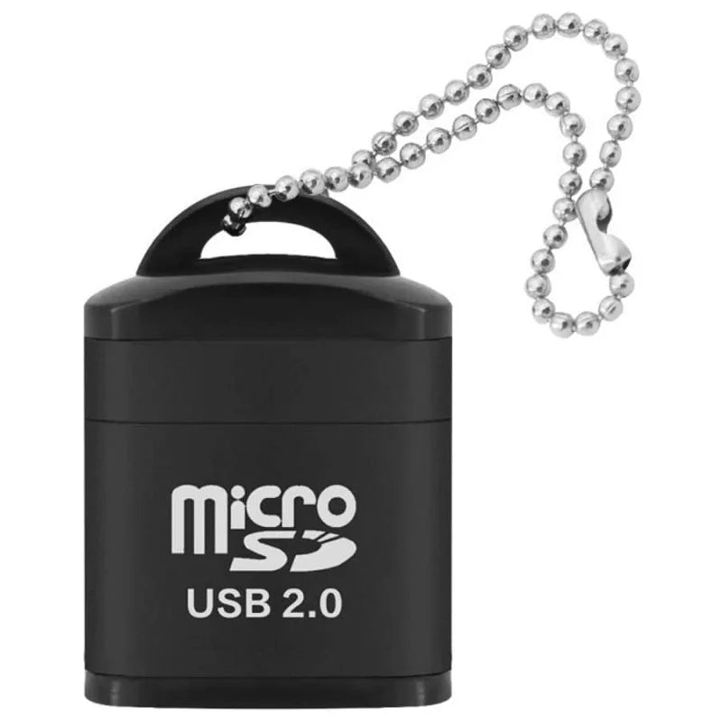 USB 2.0 Micro SD & TF Card Reader – Portable Memory Card Adapter for Laptop & Car Audio