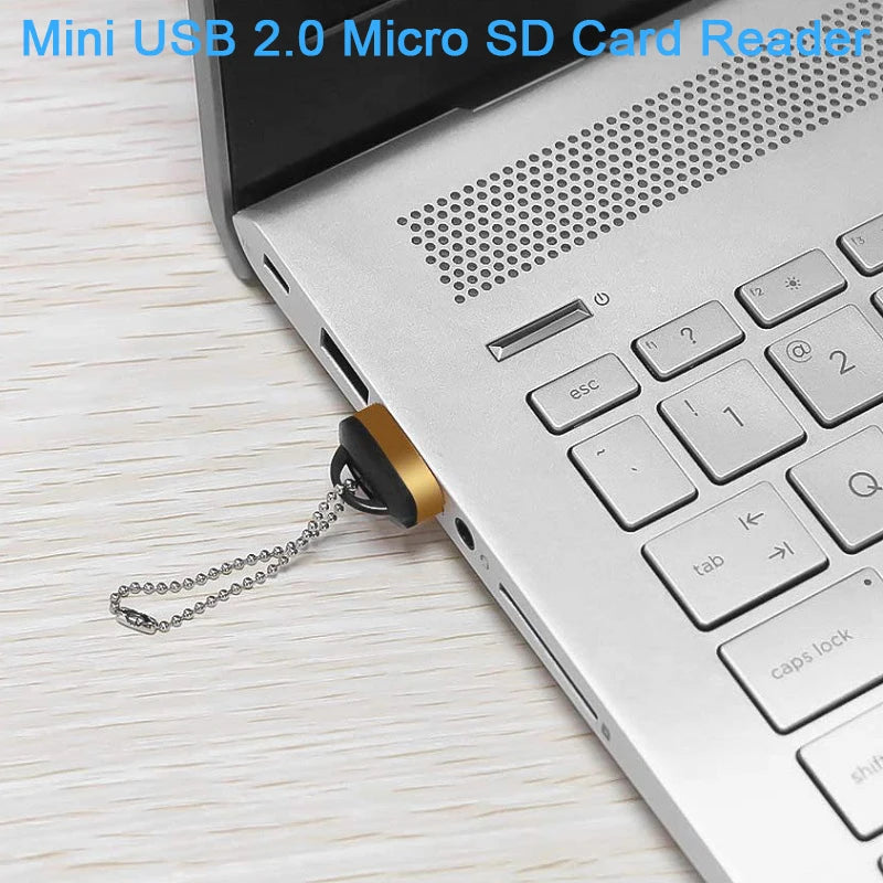USB 2.0 Micro SD & TF Card Reader – Portable Memory Card Adapter for Laptop & Car Audio