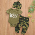 Chic Baby Summer Clothing Set: Camouflage Bodysuit, Pants & Headband