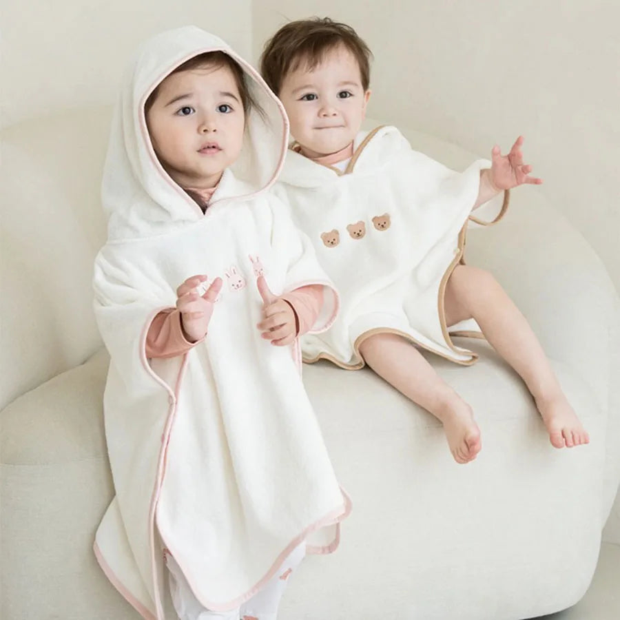 Hooded Baby Bath Towel: Soft Coral Velvet Animal Wrap for Cozy Comfort - Pretty & Polished