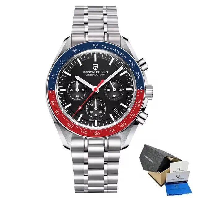 PAGANI DESIGN PD-1701 Men's Chronograph Quartz Watch – AR Sapphire Mirror