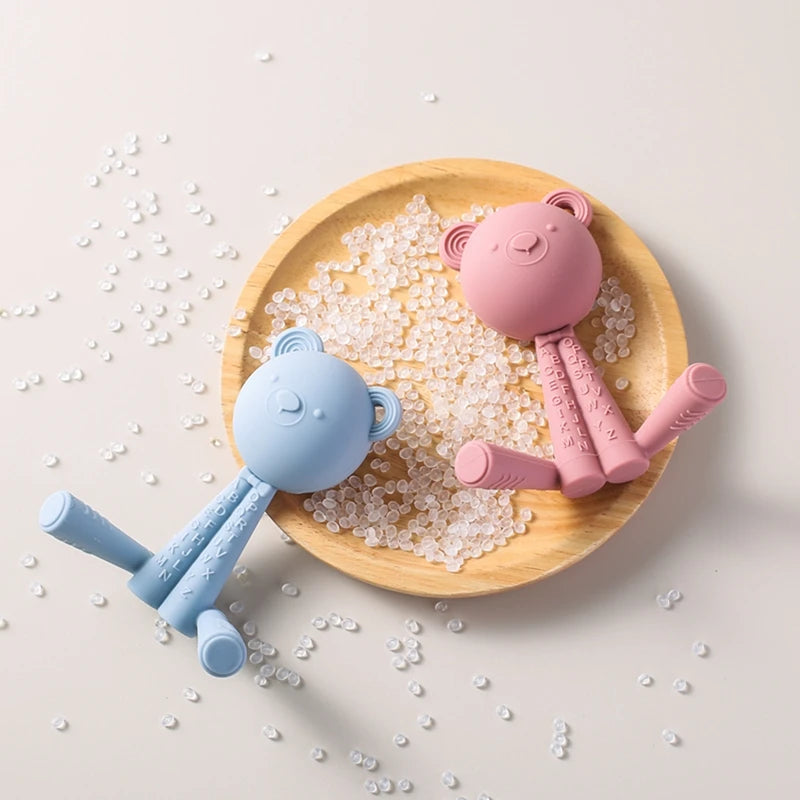 Comfort and Joy: Baby Teething Cartoon Bear Pacifier - Pretty & Polished