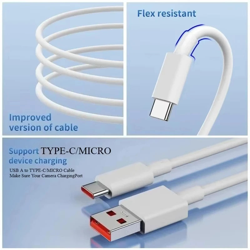 NNBILI USB-C Fast Charge Cable – 1M to 14M for Samsung, Camera, PS5 & VR