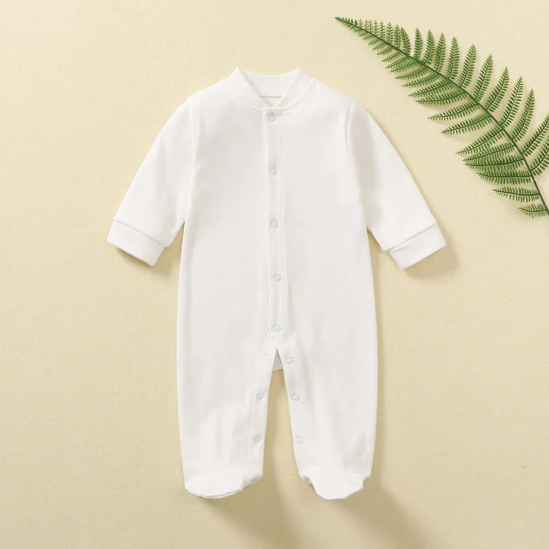 Cozy Cotton Newborn Baby Clothing Set - 4 Pcs Romper Bonnet Bibs for Hospital Outfits