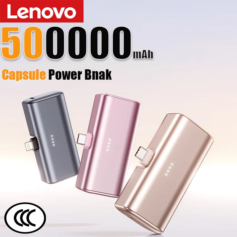 Lenovo 22.5W Fast Charging Mini Power Bank – USB-C 500000mAh