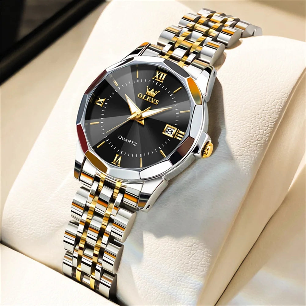 OLEVS Women's Elegant Quartz Watch – Stainless Steel Luminous