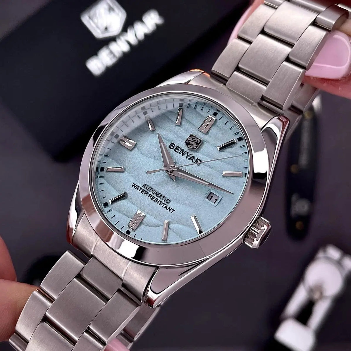 BENYAR Men's Automatic Mechanical Watch – 40MM Stainless Steel