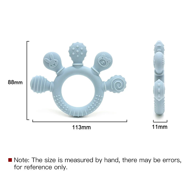 BPA Free Baby Silicone Teether - Safe & Fun Chewing Toy for Your Little Ones - Pretty & Polished