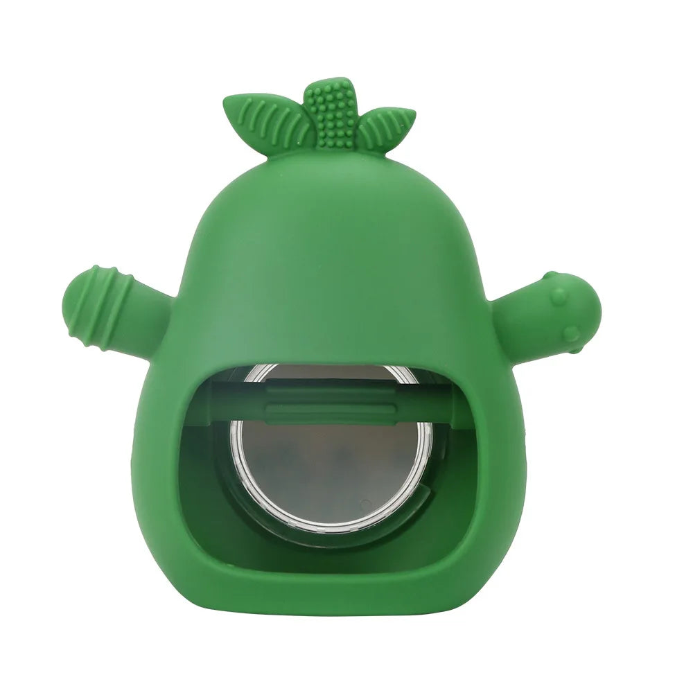 BPA-Free Baby Teething Toy - Avocado Silicone Teether for Soothing and Fun - Pretty & Polished