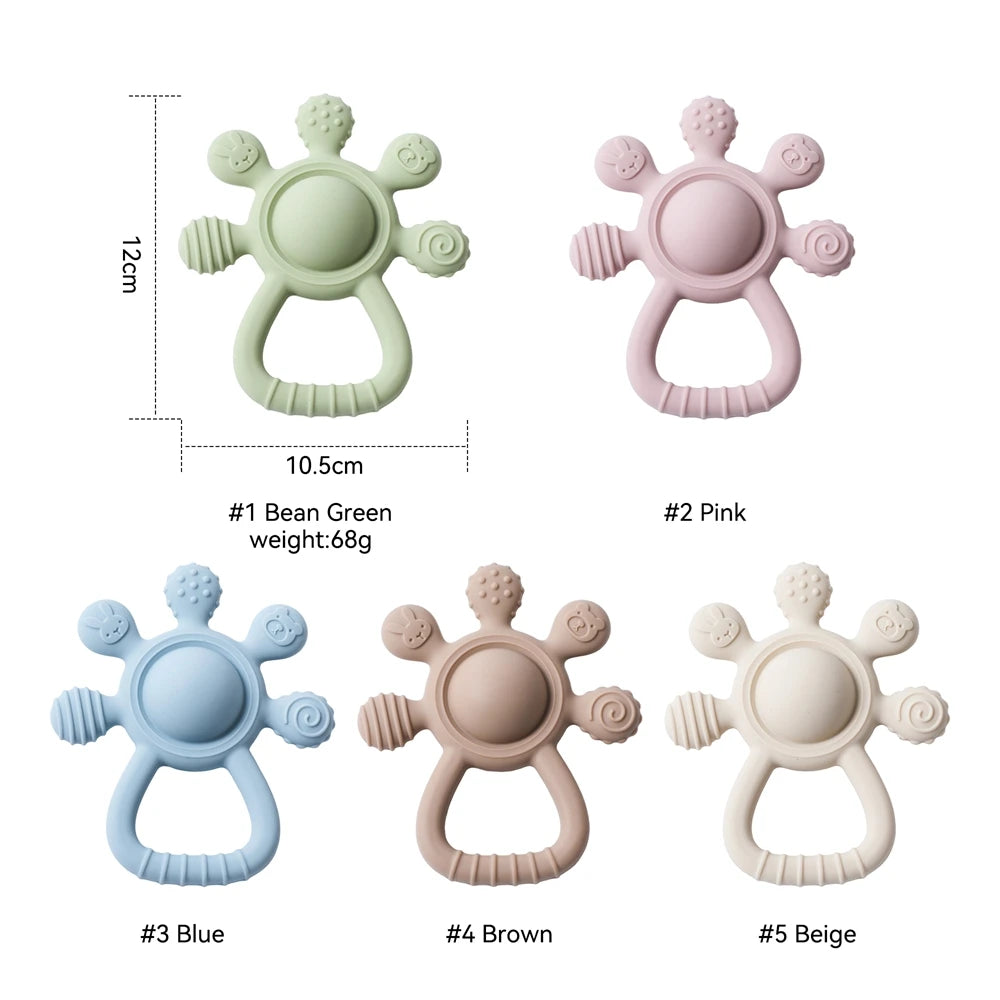 Gentle Gum Relief and Fun Playtime - BPA Free Silicone Baby Teether - Pretty & Polished