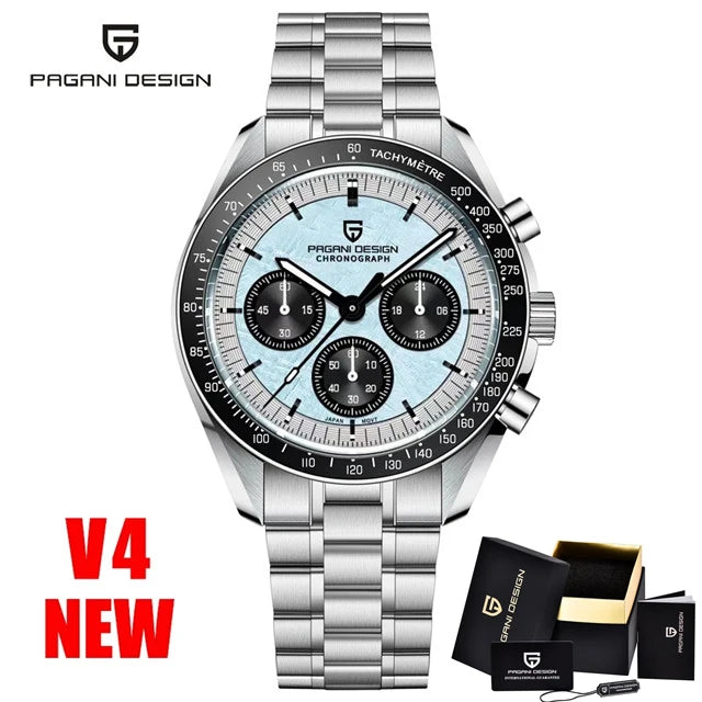 PAGANI DESIGN PD-1701 Men's Chronograph Quartz Watch – AR Sapphire Mirror