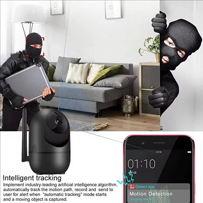 1080P WiFi Smart Home Security Camera – Auto Tracking, Baby Monitor & CCTV