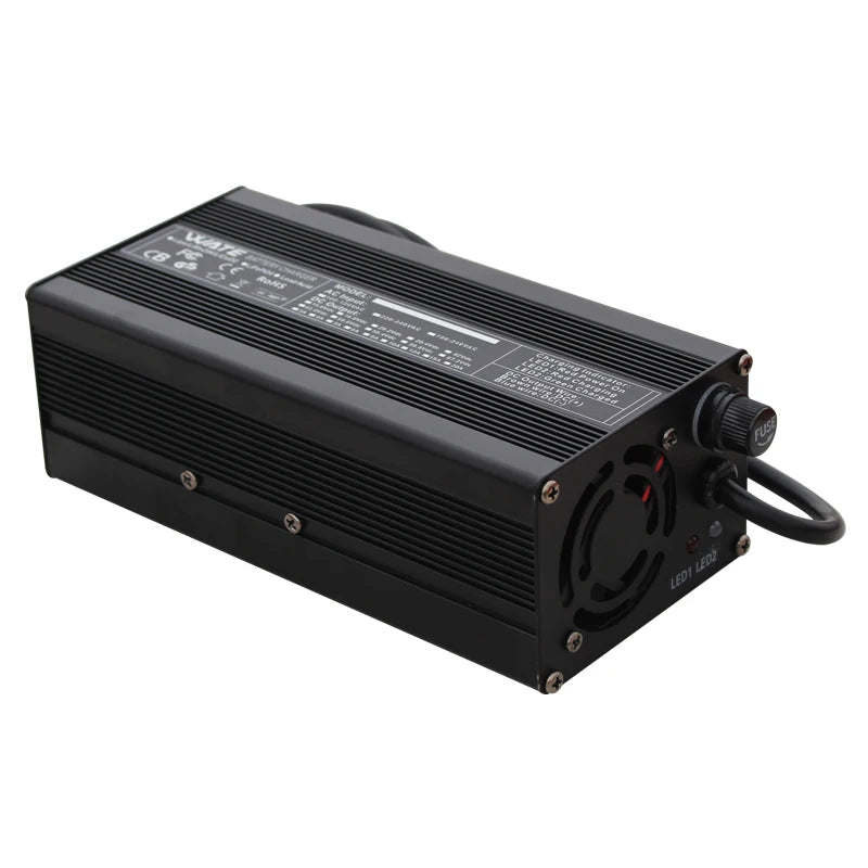 73V 5A LiFePO4 Battery Charger – 60V 20S LFP Battery Pack Charger with Cooling Fan