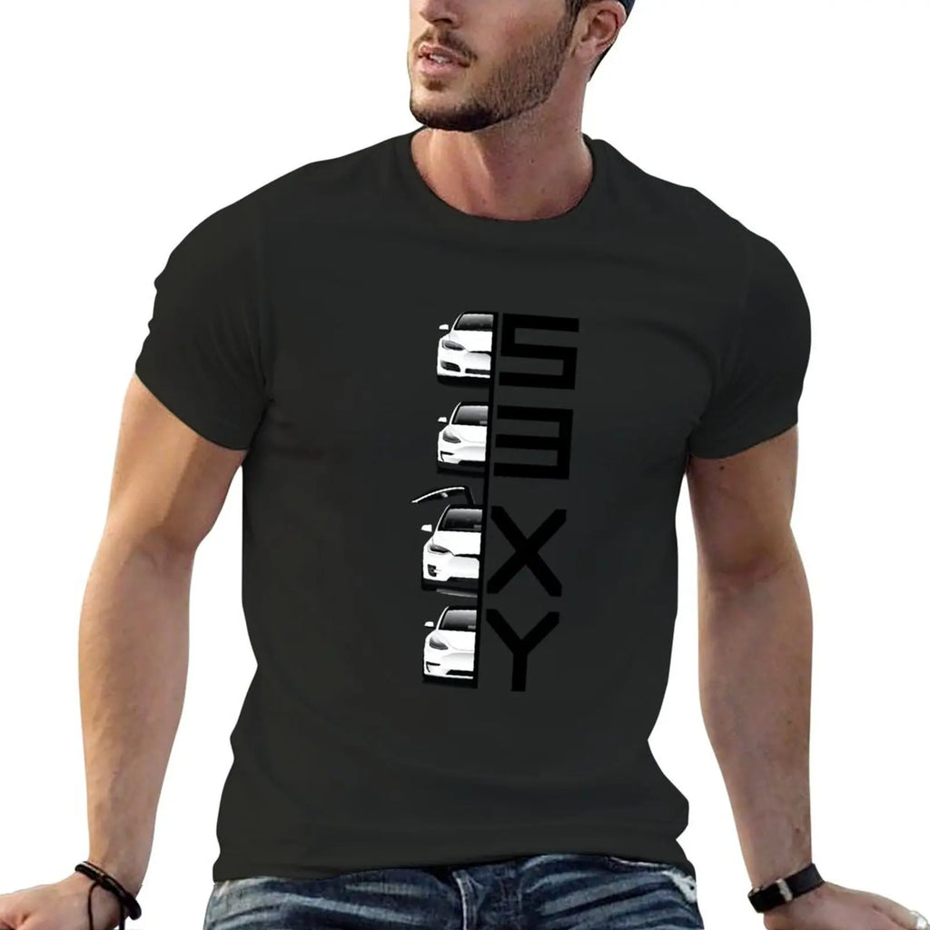 The S3XY Lineup T-Shirt man clothes boys whites man t shirt Short sleeve tee mens cotton t shirts