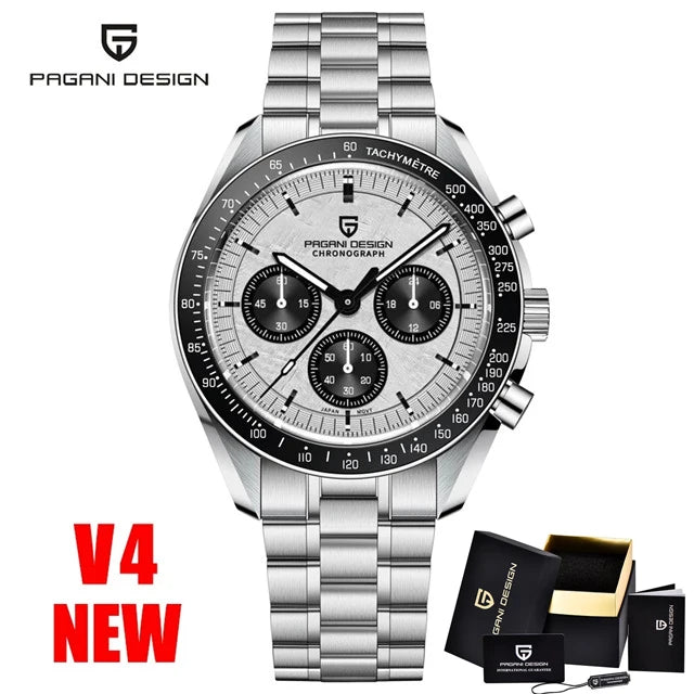 PAGANI DESIGN PD-1701 Men's Chronograph Quartz Watch – AR Sapphire Mirror