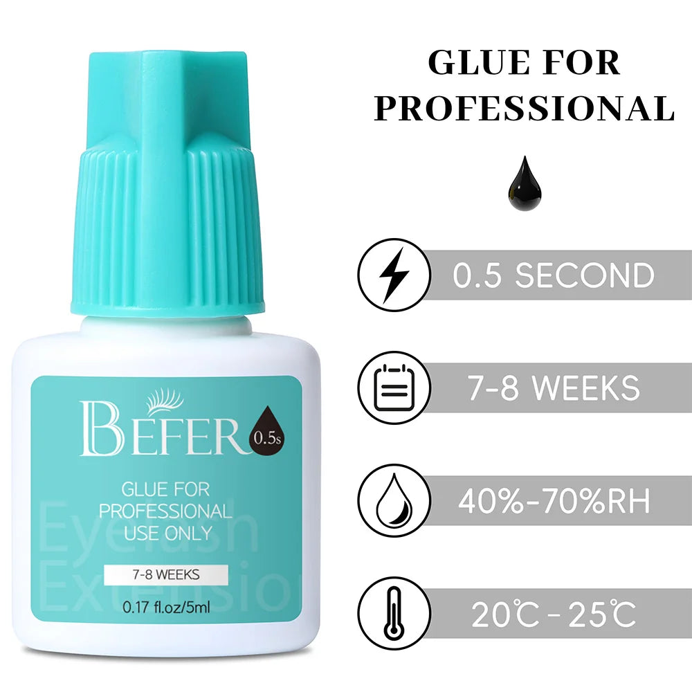 Fast-Drying Lash Extension Glue – Strong Hold Adhesive for Individual & Cluster Lashes