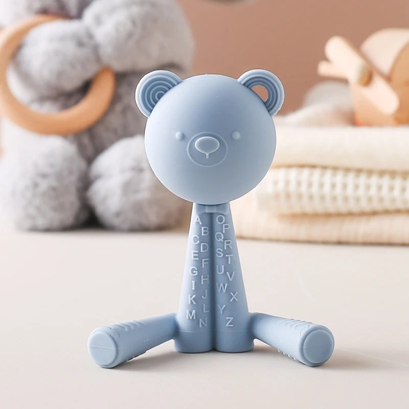 Comfort and Joy: Baby Teething Cartoon Bear Pacifier - Pretty & Polished
