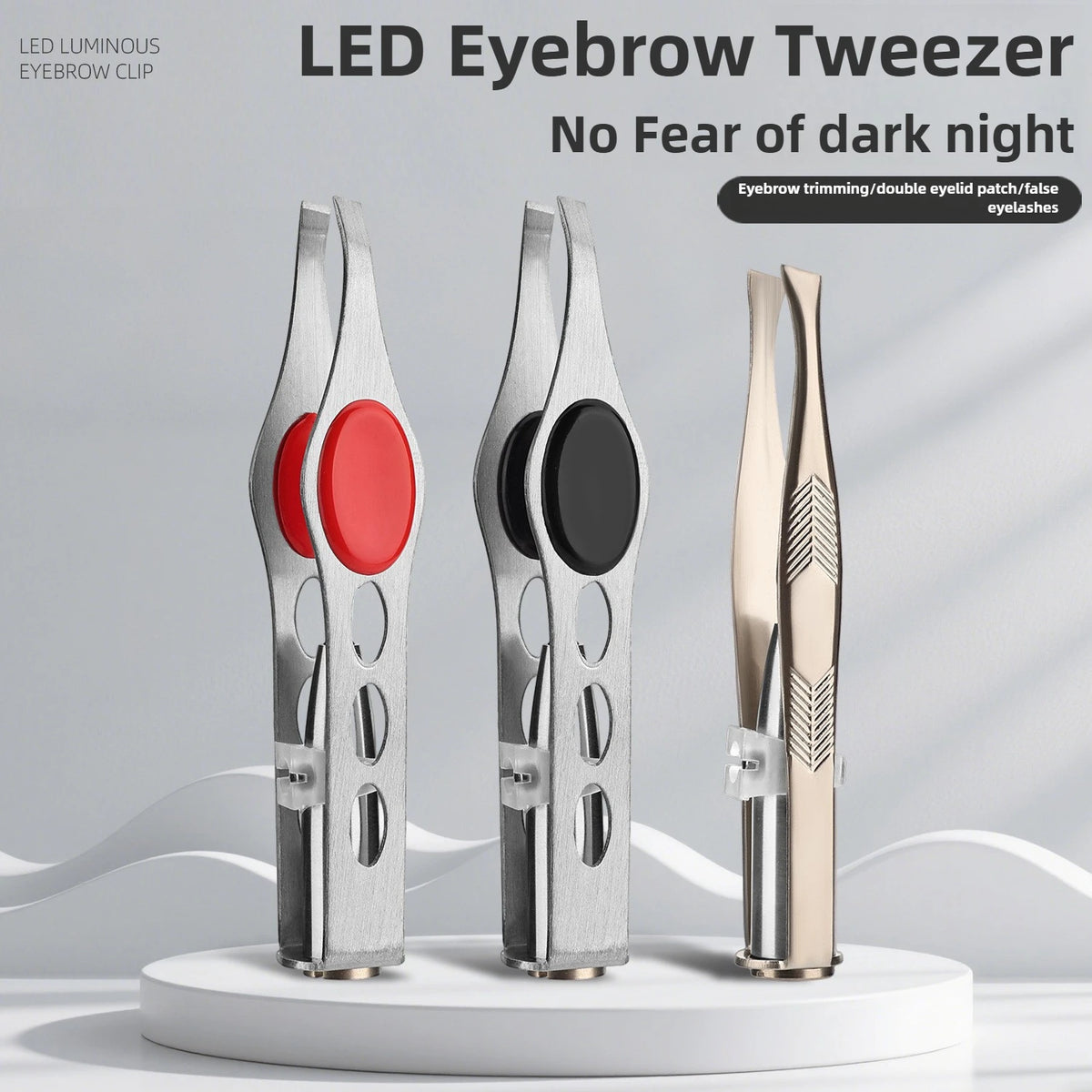 LED Light Eyebrow Tweezer