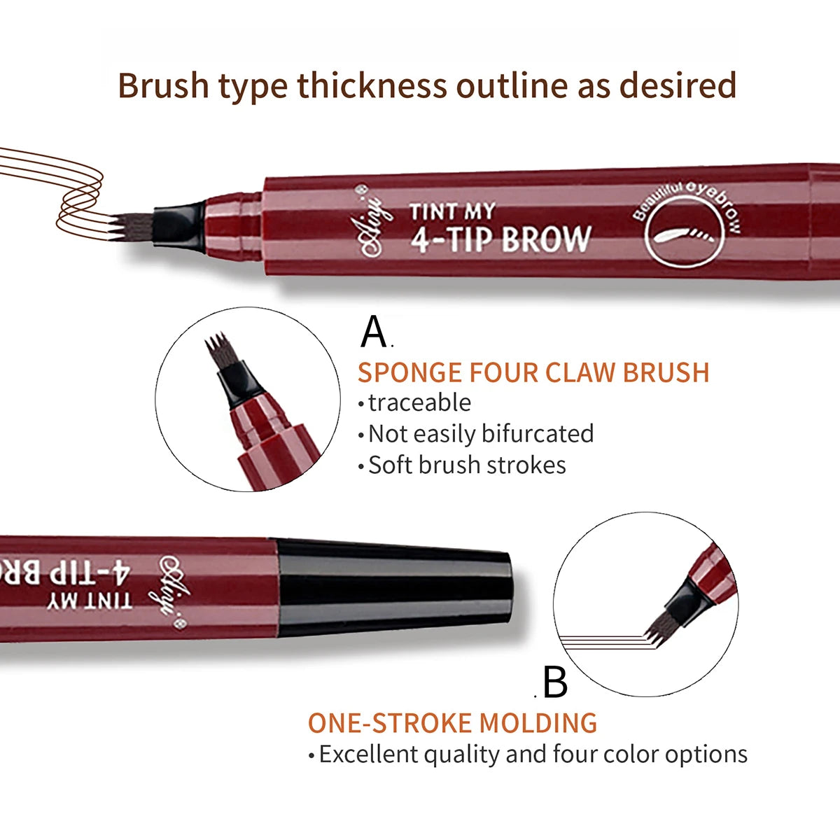Waterproof Eyebrow Pencil – Precise, Long-Lasting Brow Definition