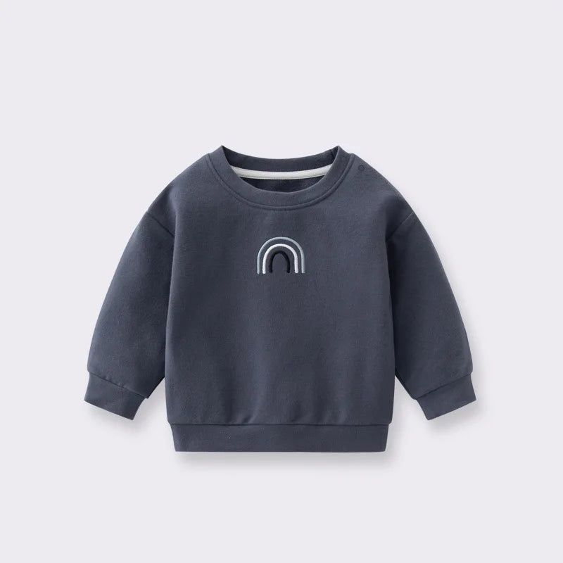 Cute Baby Sweatshirt for Autumn: Cozy Cotton Pullover Hoodie for Newborns