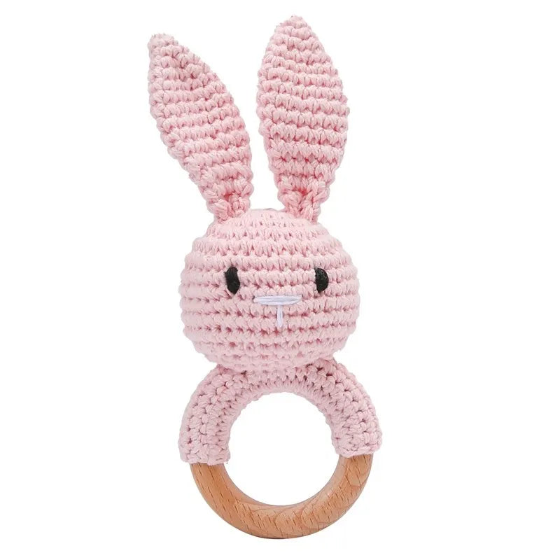 Gentle Relief: Wooden Baby Teether Rattle - Natural Comfort for Teething Tots - Pretty & Polished