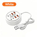 8-Port 66W Fast Charging Desktop Station – 4 USB + 4 USB-C