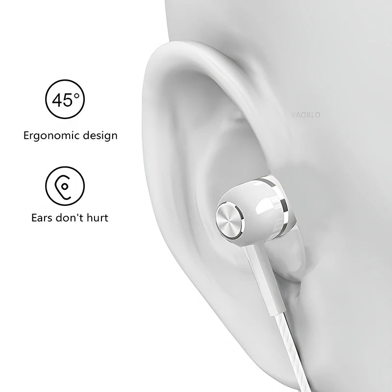 3.5mm Wired HiFi Bass Earphones – In-Ear Sports & Gaming Headset with Microphone