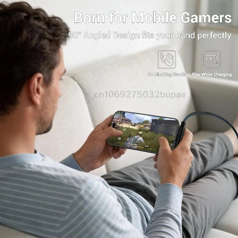 240W Fast Charging USB-C Cable – Folding Gaming-Friendly Rotatable Design