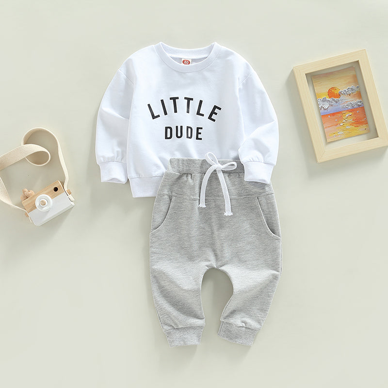 Toddler Boys Autumn Outfit Set - Stylish and Comfortable 2-Piece Set for Little Ones