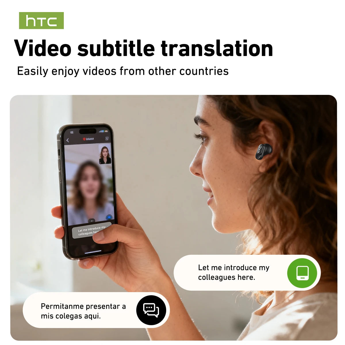 HTC NE79 TWS Bluetooth 6.0 Earbuds – AI Translation, ENC Noise Cancelling & HiFi Stereo