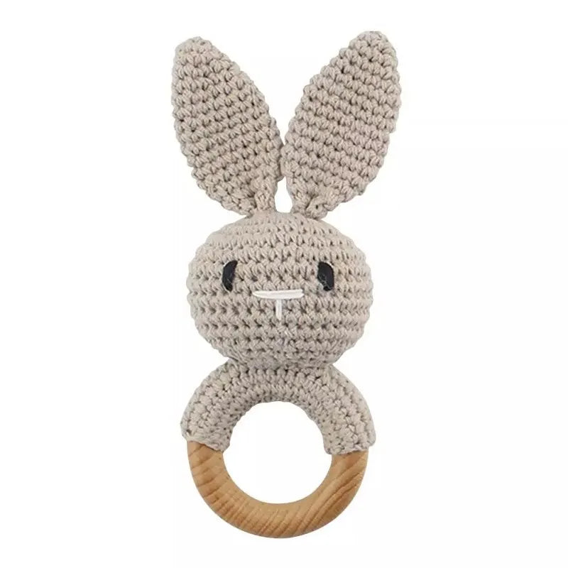 Gentle Relief: Wooden Baby Teether Rattle - Natural Comfort for Teething Tots - Pretty & Polished