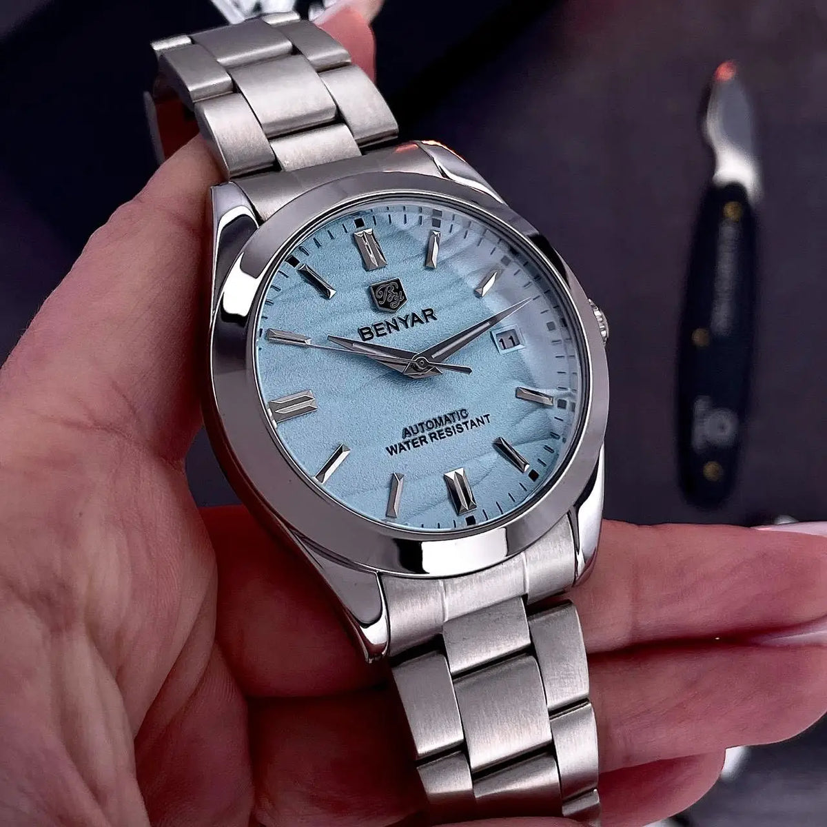 BENYAR Men's Automatic Mechanical Watch – 40MM Stainless Steel