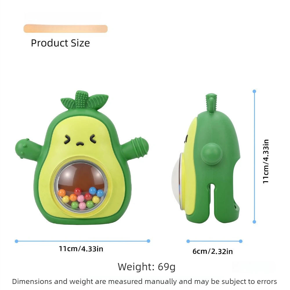 BPA-Free Baby Teething Toy - Avocado Silicone Teether for Soothing and Fun - Pretty & Polished