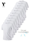 Crew T-Shirt10Pcs White Ultralight Men Quick Dry Breathable Sweat Shirt for Fitness Gym Running Light Plaid Quick Dry Short Sleeves