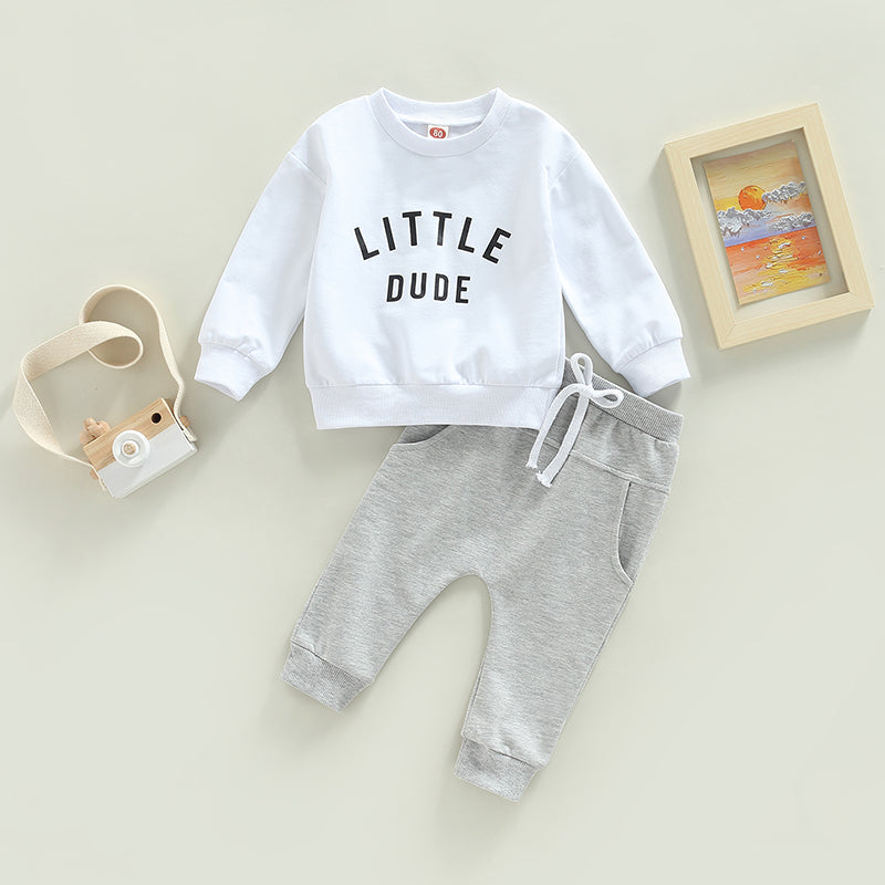 Toddler Boys Autumn Outfit Set - Stylish and Comfortable 2-Piece Set for Little Ones