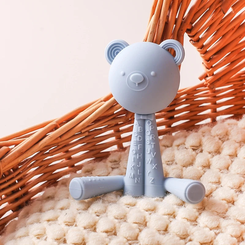 Comfort and Joy: Baby Teething Cartoon Bear Pacifier - Pretty & Polished