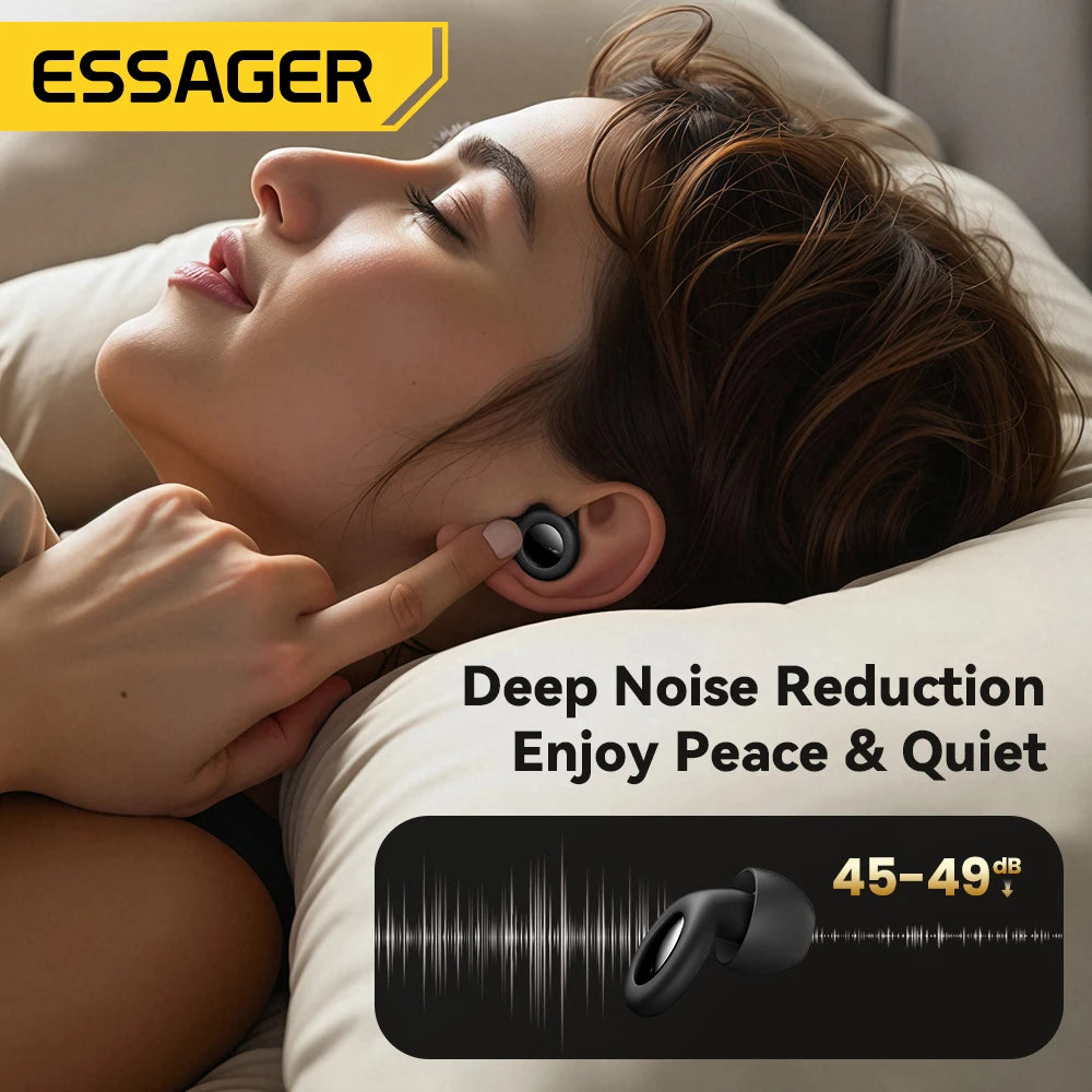 ESSAGER Noise Cancelling Silicone Earplugs – Sleep, Work, Study & Travel